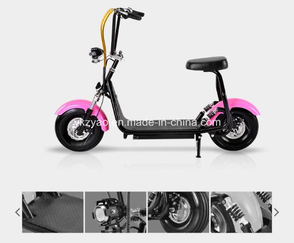 2016 Popular Harley Style Electric Scooter with Big Wheels, Fashion City Scooter Citycoco