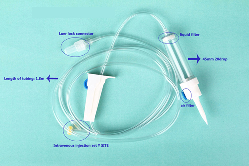 Disposable Gravity IV Administration Infusion Sets, IV Giving Set