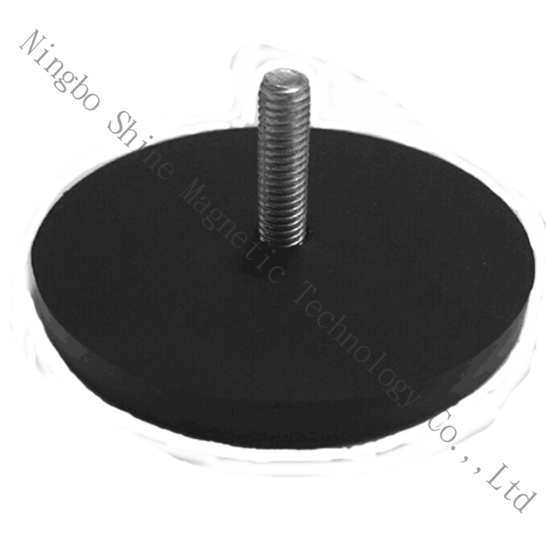 Strong Permanent Neodymium Pot Magnet/ Holding Magnet Rubber Coated D88mm