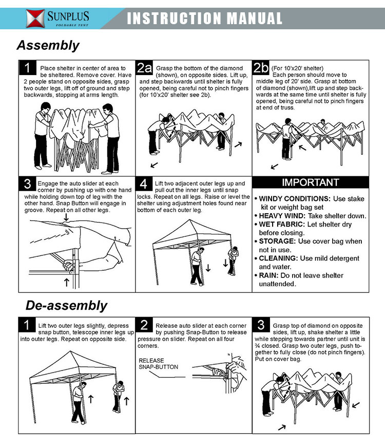 easy up canopy instruction manual