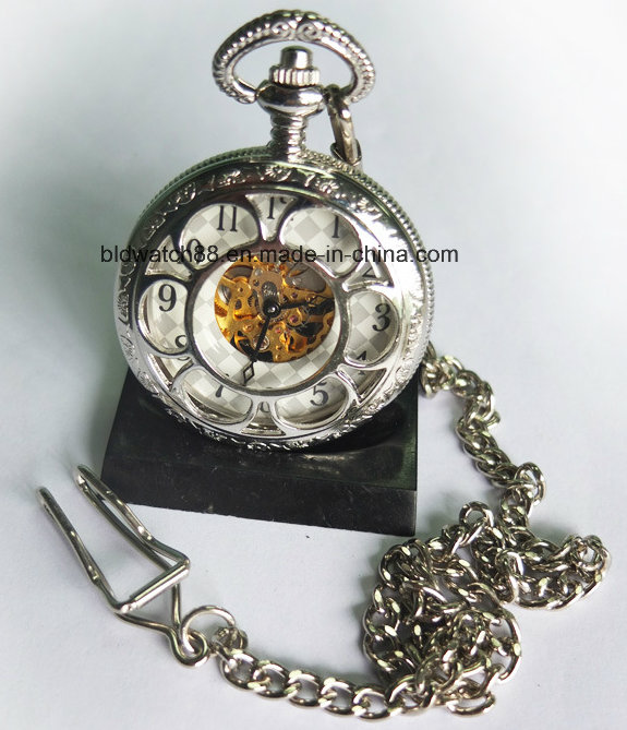 Vinage Quartz Owl Pocket Watch with Chain