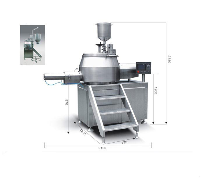 Touch Screen Damp Mixing Granulator