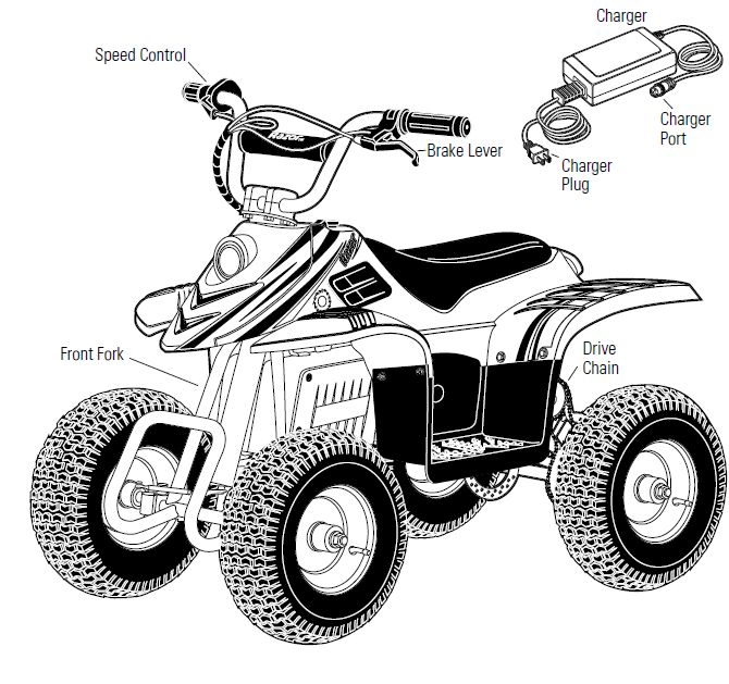 Upbeat Electric Mini Quad Bike 350W Cheap Four Wheel Electric ATV (24V)