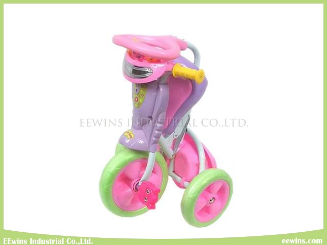 Foldable Baby Tricycle with Electric Music and Lights