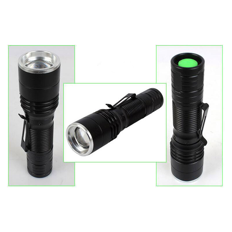 C81 Pen Clip Flexible Zoomable Head Torch Night Fishing Torch Outdoor