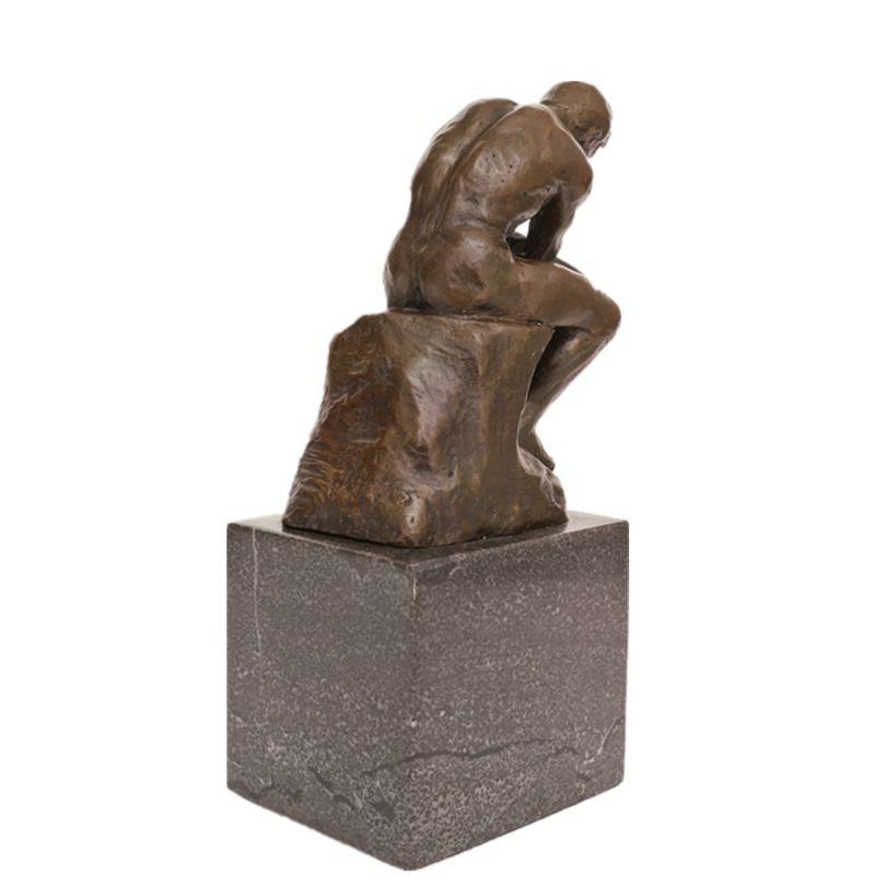 Classical Figure Bronze Sculpture The Thinker Deco Brass Statue TPE-185