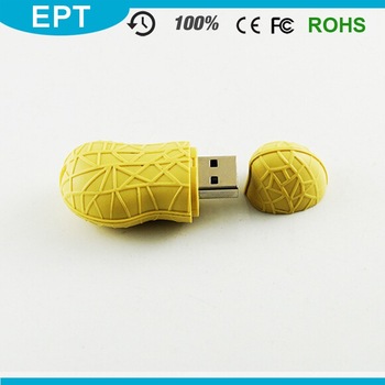 New Design PVC USB Flash Drive Creative Peanut Pen Drive for Promotion (ET367)