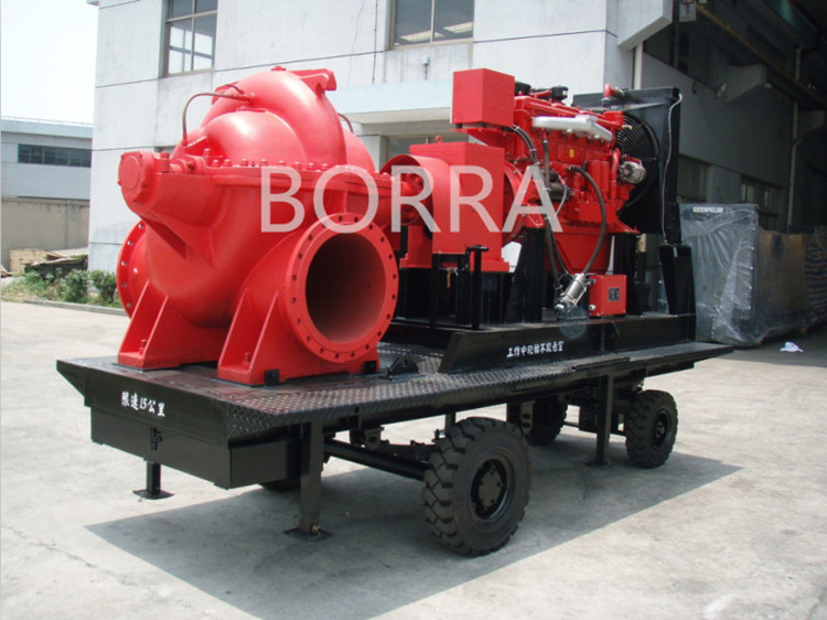 Emergency Diesel Fire Fighting Water Pump with Trailer