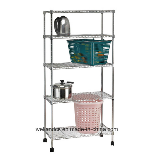 Light Duty Chrome Metal Wire Kitchen Shelf Rack with NSF Approval