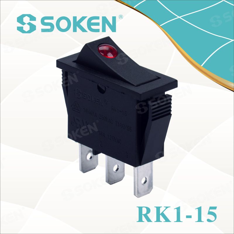 Soken Rk1-15 1X1n Lens on off Rocker Switch