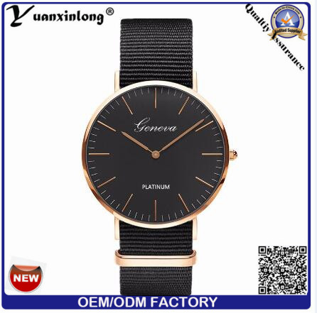 Yxl-372 New Arrival Promotional Quartz Men Watch Leather Stainless Steel Case Dw Style Wrist Watch Black Face Lady Watch Factory