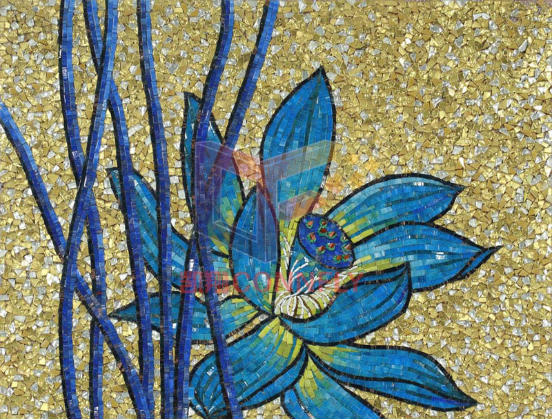 Waterlily Glass Decoration Art Mosaic (CFD192)