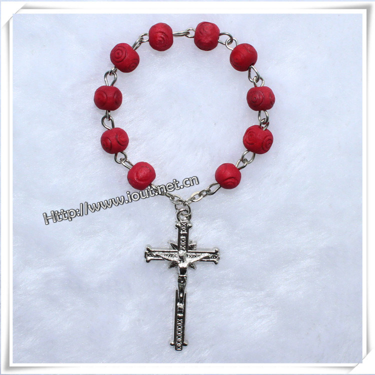 Glass Beads Decade Rosary with Cross, Glass Decade Rosary (IO-ce083)