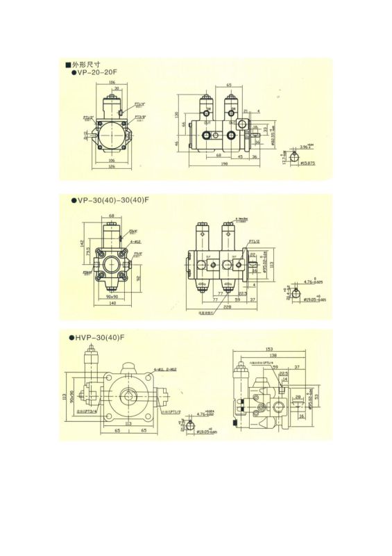 Low Pressure Variable Vane Pump (double pump)