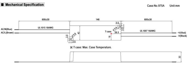 12V/24V 35W Meanwell LED Power Supply Lpv-35-12/24