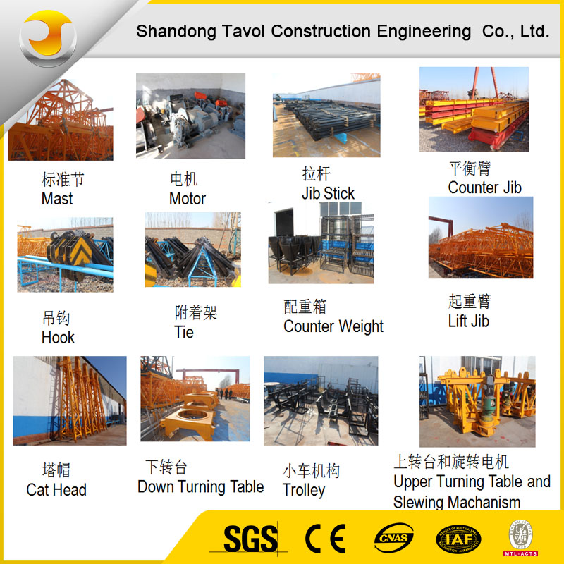 Construction Machinery Tower Crane for Sale Types of Tower Crane Price