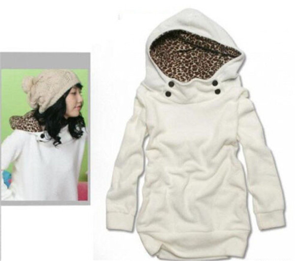 New Korean Long Sleeve Pullover Women Hoodie with Hoody (50189)