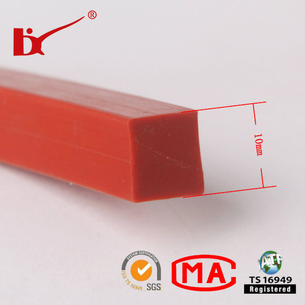 Heat Resistance Flexible Foam or Solid Square Silicone Rubber Cord