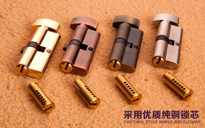 Brass Cylinder Lock, Door Cylinder Lock, Button Cylinder Lock Al-60-70-80-90