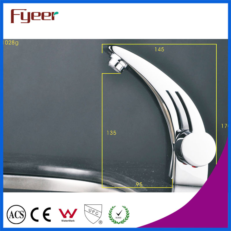 Fyeer Single Handle&Hole Chrome Bathroom Wash Basin Faucet Water Mixer Tap