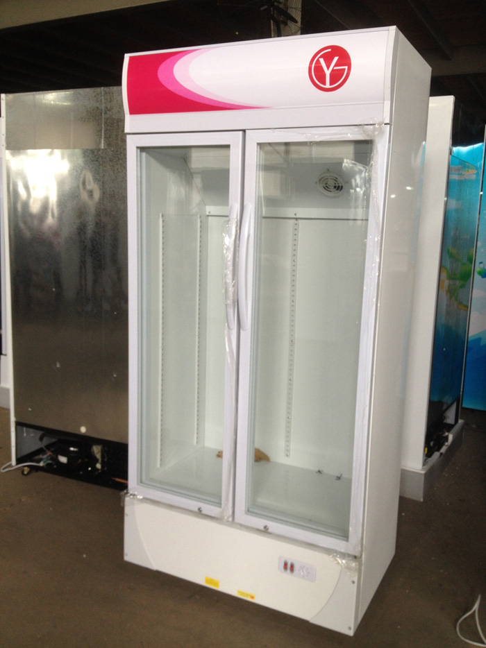 Display Showcase Upright Single Glass Door Beverage Refrigerator