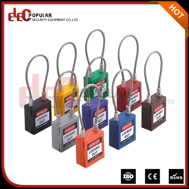 High Security Cheap Steel Cable Padlock with Master Key