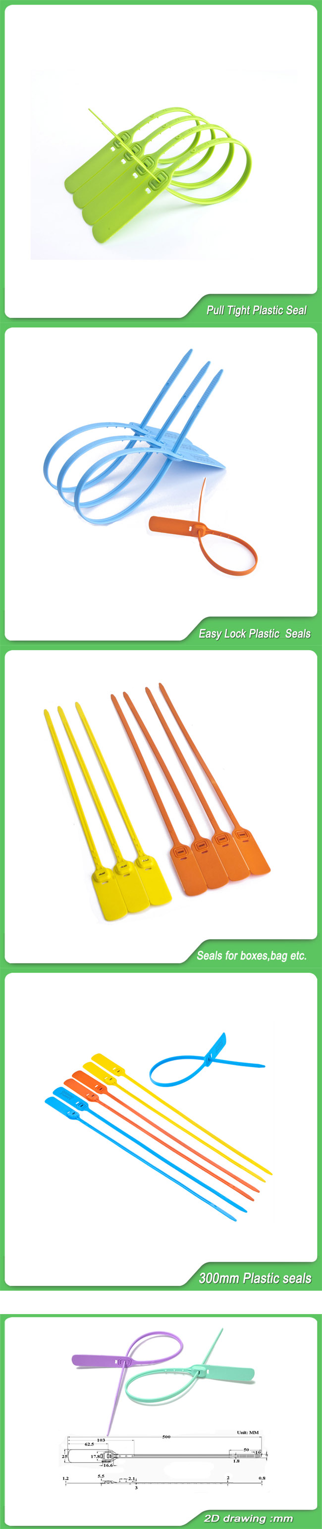 Plastic Seal (JY500-3S) , Disposable Security Plastic Seals