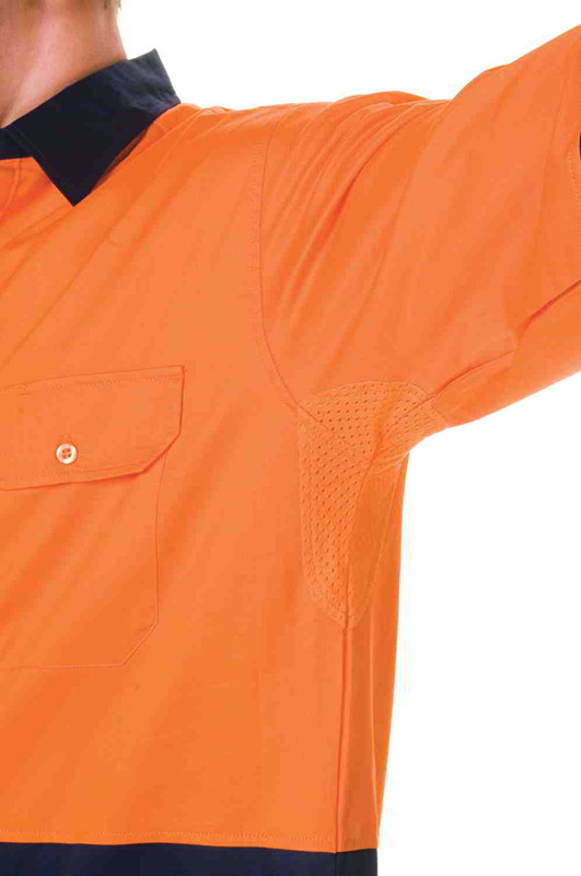 100% Cotton Long Sleeve Hi Vis Twill Safety Work Shirt