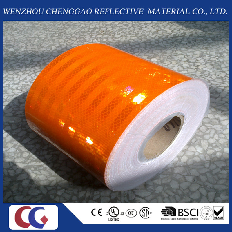 High Visibility Orange Reflective Tape in Roll Size 15cm Width X 45 Meter