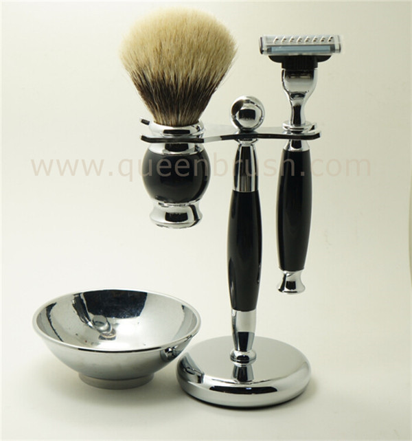 Best Badger Hair Silicone Handle Shaving Brush Kit Best Choice for Private Label