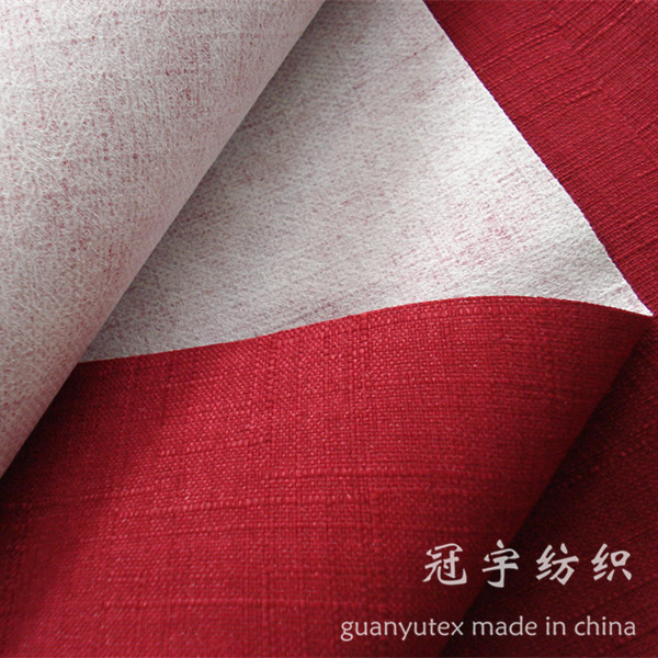 Double Color Cationic Linen Fabric with 100% Polyester