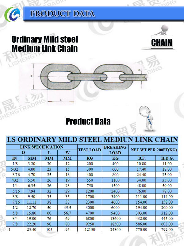 European Type Medium Link Chain