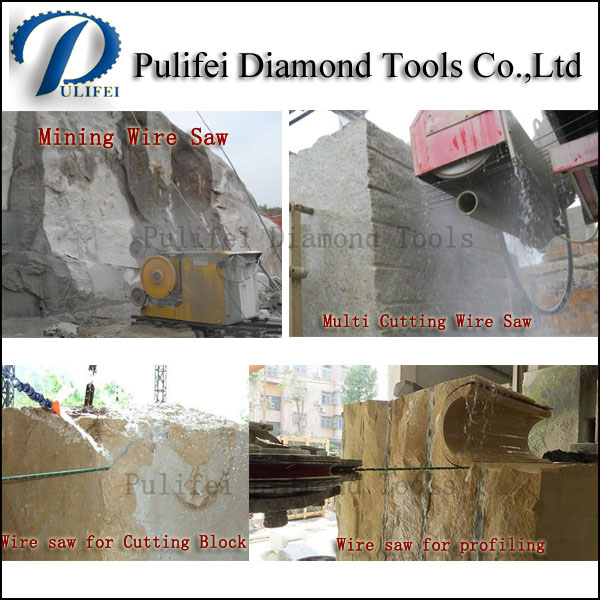 Plastic PVC Diamond Wire Saw for Granite Cutting