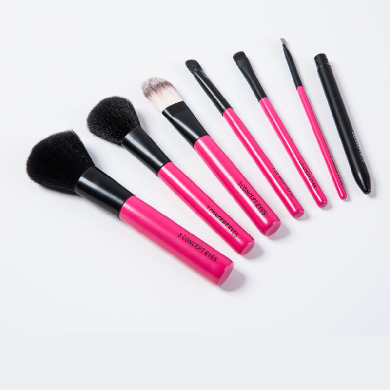 7PCS Pink Professional Makeup Brush Set for Promotional Gift