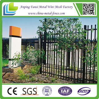 Powder Coated Spear Top Metal Steel Fence