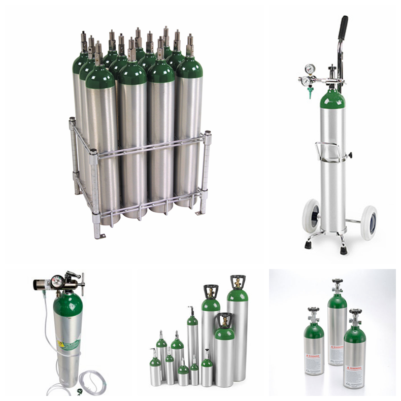 High Pressure Oxygen Aluminum Gas Bottles