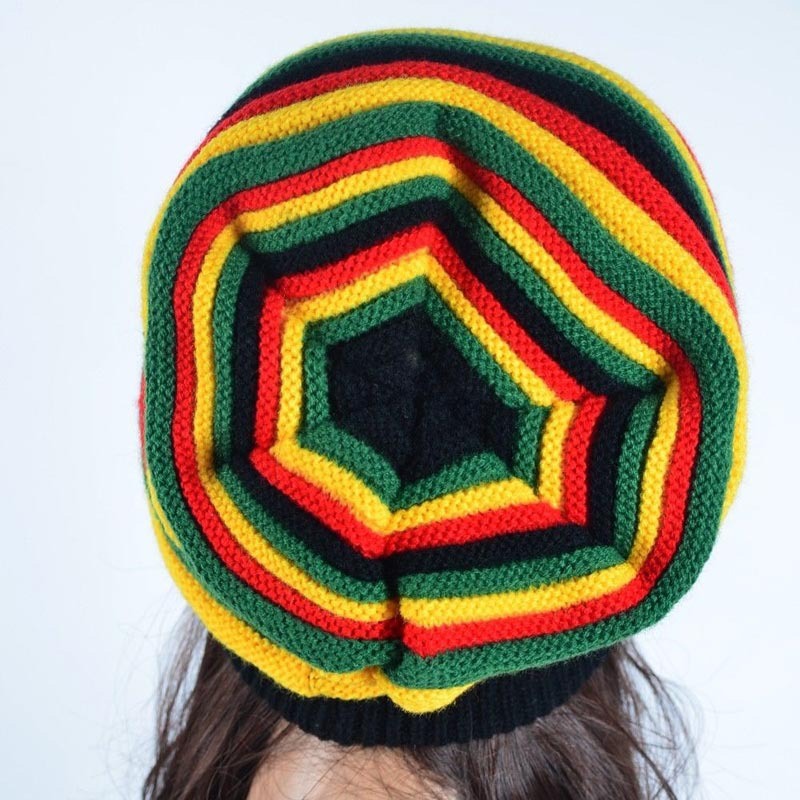 Womens Mens Unisex Knitted Colorful Fancy Rainbow Stripes Hat Beanie (HW126)