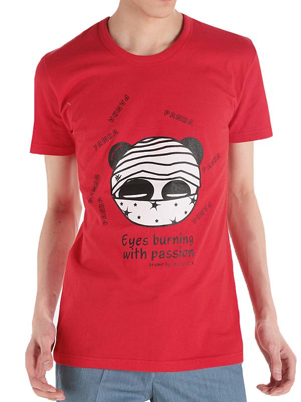 Funny Eyes Burning Printed Wholesale Custom Cotton Fashion Men Summer T Shirt