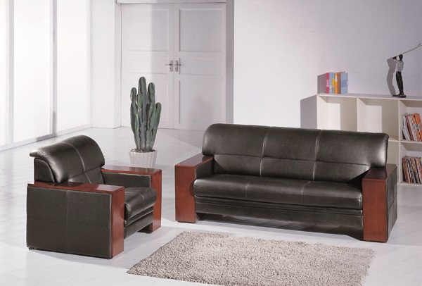 ISO Certificated Office Furniture Leather Sofa Set