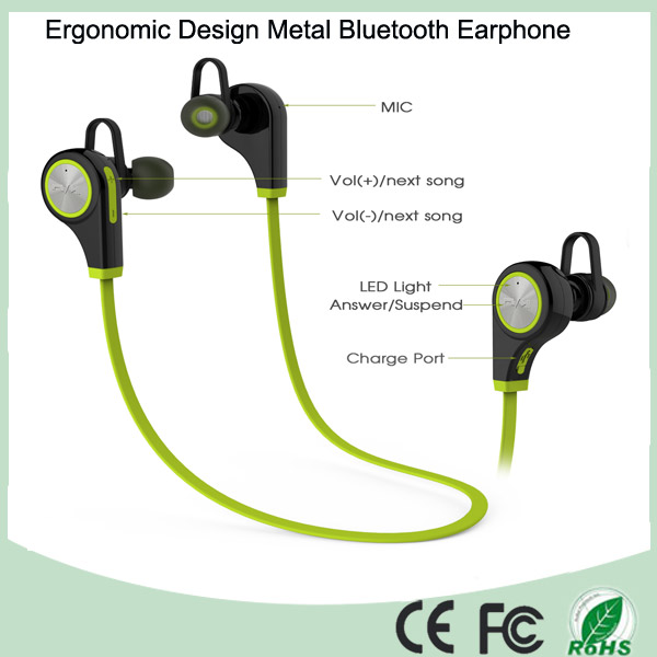 Universal Handsfree Cool Design Metal Bluetooth Stereo Earphone (BT-128Q)