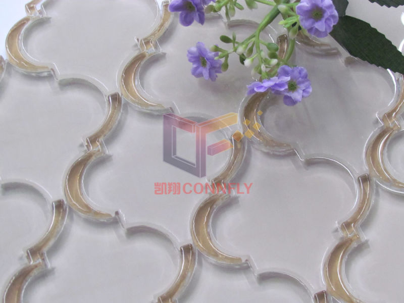 Super White Color Water Jet Crystal Mosaic Tile (CFW59)