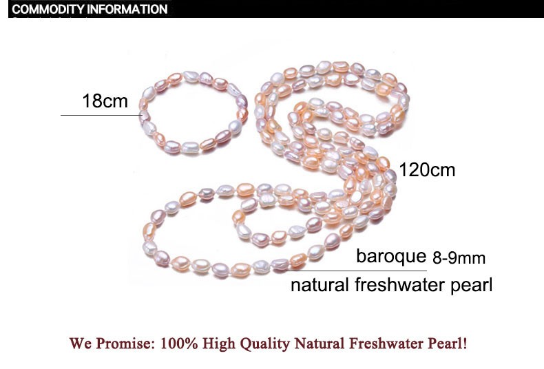 8-9mm Multi Color Baroque Freshwater Pearl Set