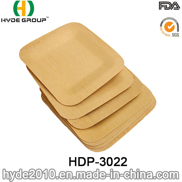 Eco-Friendly Disposable Bamboo Square Plate (HDP-3022)