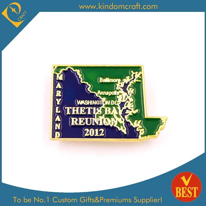 2015 Custom Design Metal Gold Pin Badge