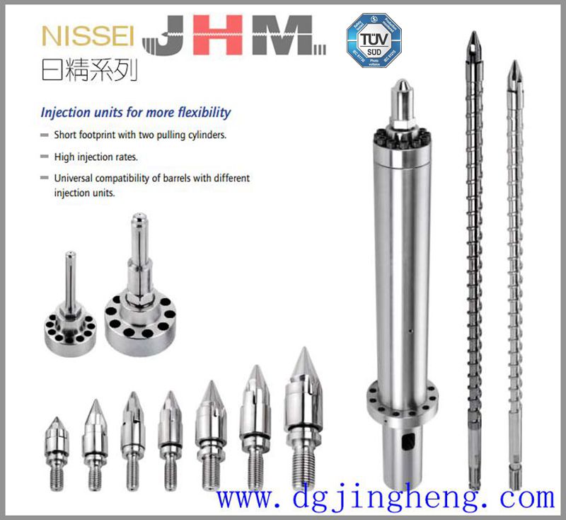 D55 Nissei Screw Barrel for PA, Pb, ABS