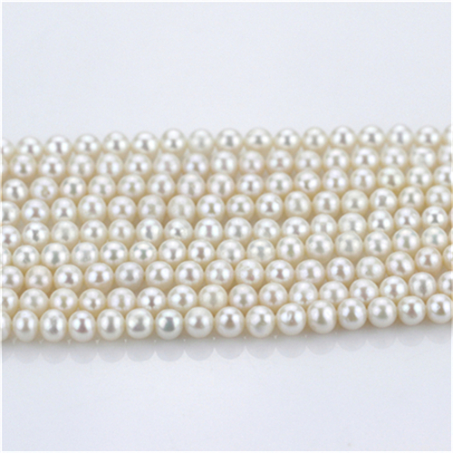 6mm Semi off Round Freshwater Cultured Pearl Strand