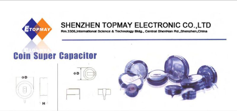 V Type 0.47f Farad Capacitor Topmay 2016