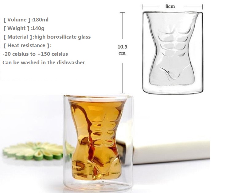 Fashion Mouth-Blown Double Wall Wine Glass Cup