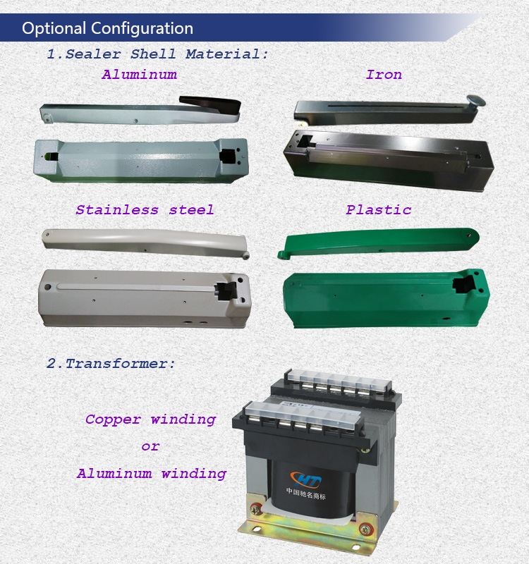 Handy Portable Sealing machine for Composit Film Sealing and Packing with Big Aluminum and Copper Transformer
