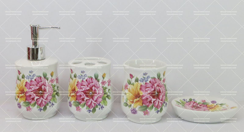 Flower Decorative Bathroom Set